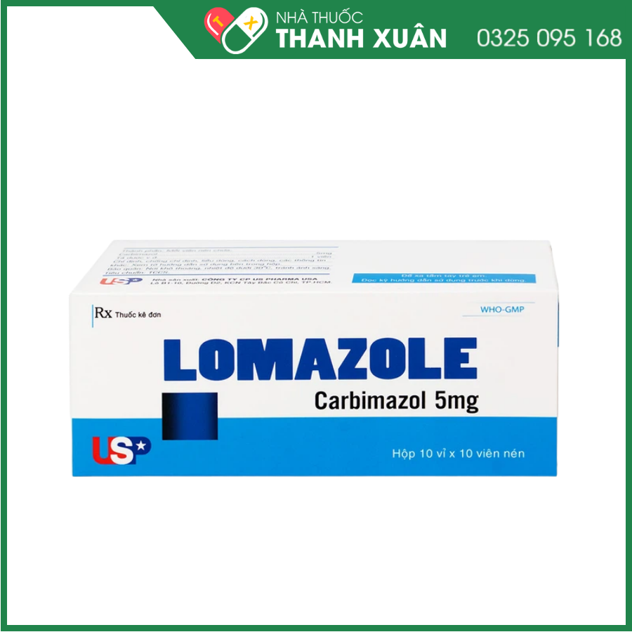 Thuốc Lomazole 5mg trị cường giáp, xạ trị iod